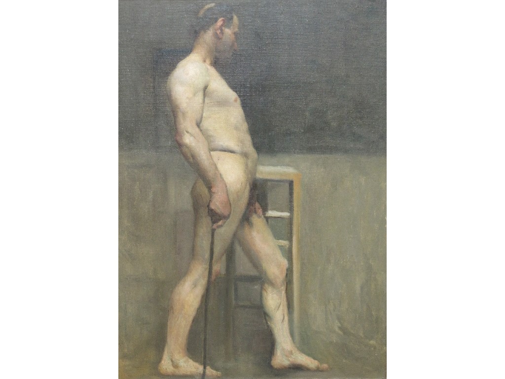 Appraisal: Oil on laid down canvas male life study