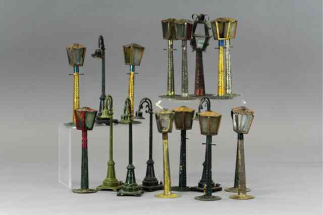 Appraisal: LOT OF EARLY TIN LAMPS Attributed to Fallows and Lionel