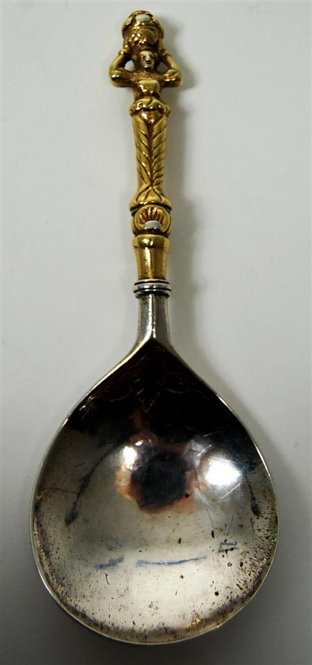 Appraisal: An unusual early Continental spoon with indistinct mark to base