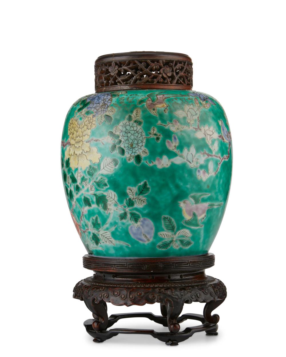 Appraisal: A Chinese porcelain ginger jar Late th Early th Century