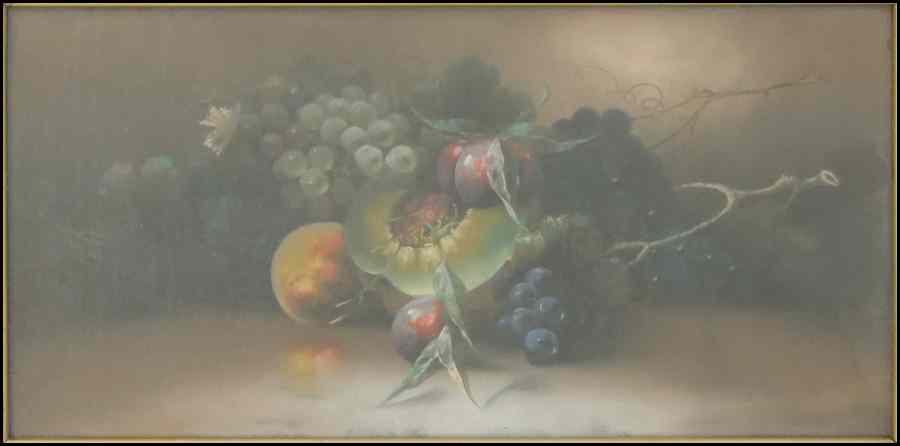 Appraisal: LOVELL TH CENTURY STILL LIFE WITH FRUIT Pastel signed lower