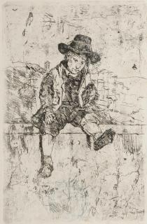 Appraisal: Matteo Lovatti Italian Young th-century Roman peasant boy seated on