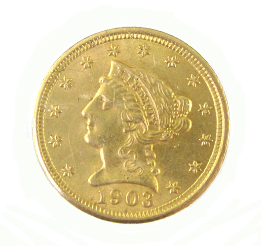 Appraisal: U S TWO AND ONE-HALF DOLLAR GOLD COIN Liberty head