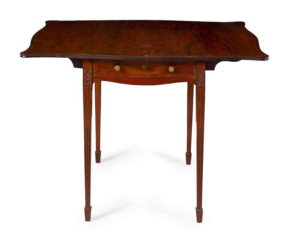 Appraisal: A George III Style Mahogany Pembroke Game Table A George