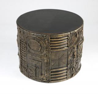 Appraisal: An Adrian Pearsall cylindrical occasional table Circa s American apparently