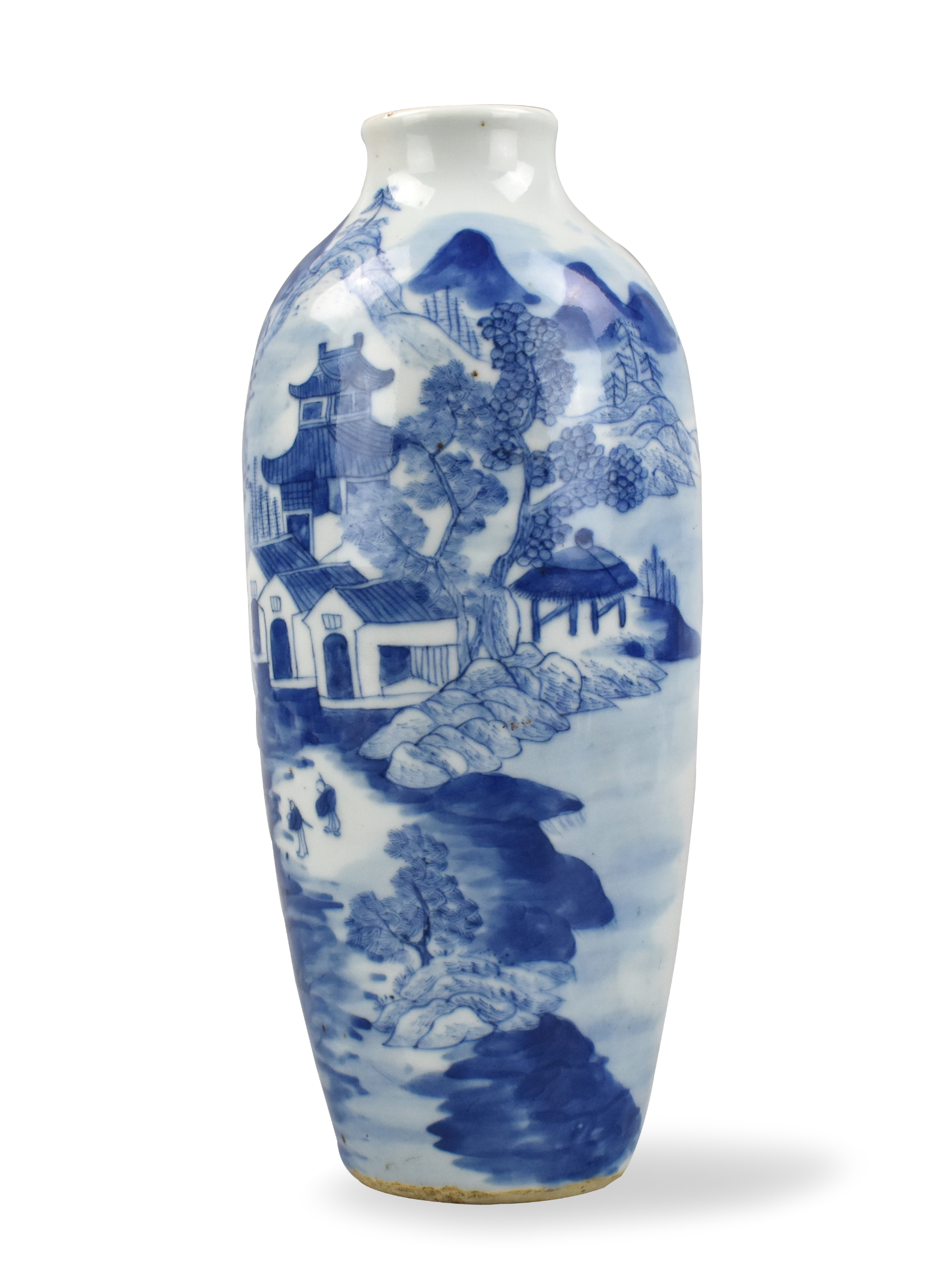 Appraisal: Chinese th C blue and white vase with a detailed