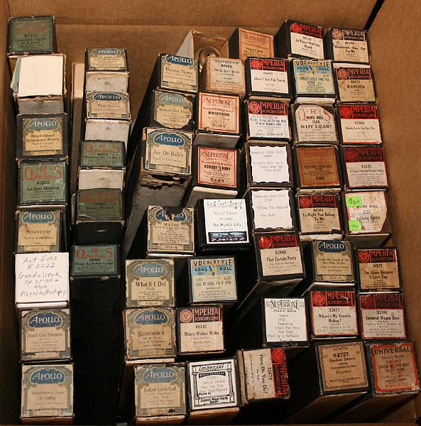 Appraisal: A collection of Apollo Imperial QRS and mixed piano rolls