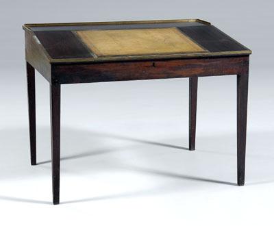 Appraisal: Chippendale brass-mounted desk mahogany with pine secondary slant top with