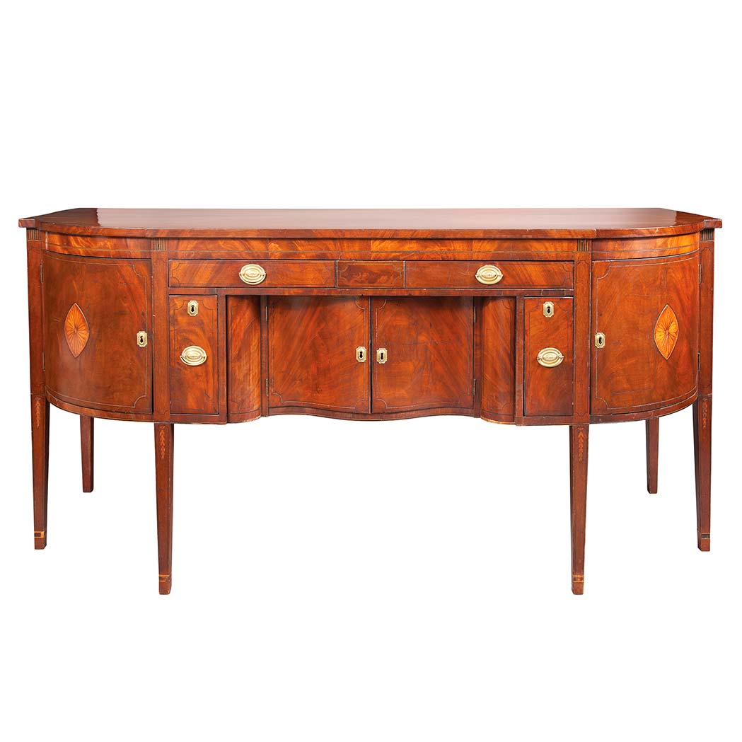 Appraisal: Federal Inlaid Mahogany Sideboard New York early th century With