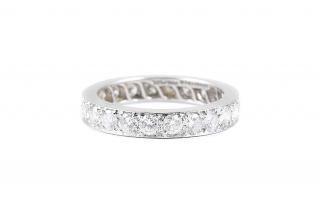 Appraisal: A Platinum Diamond Wedding Band by Tiffany Co Platinum Tiffany