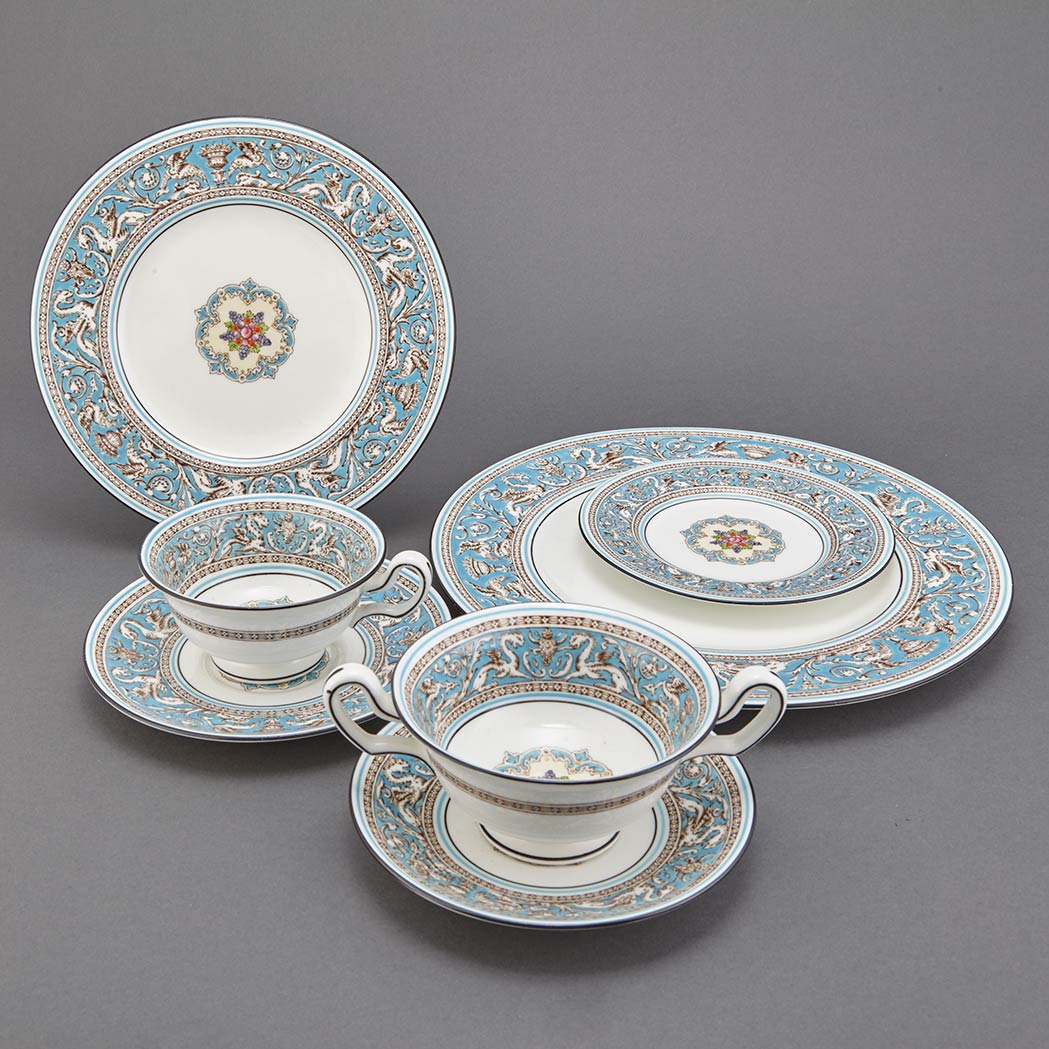 Appraisal: Assembled Wedgwood Bone China Partial Dinner Service th Century In