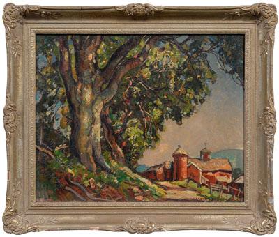 Appraisal: William Lester Stevens painting N A Massachusetts - trees and