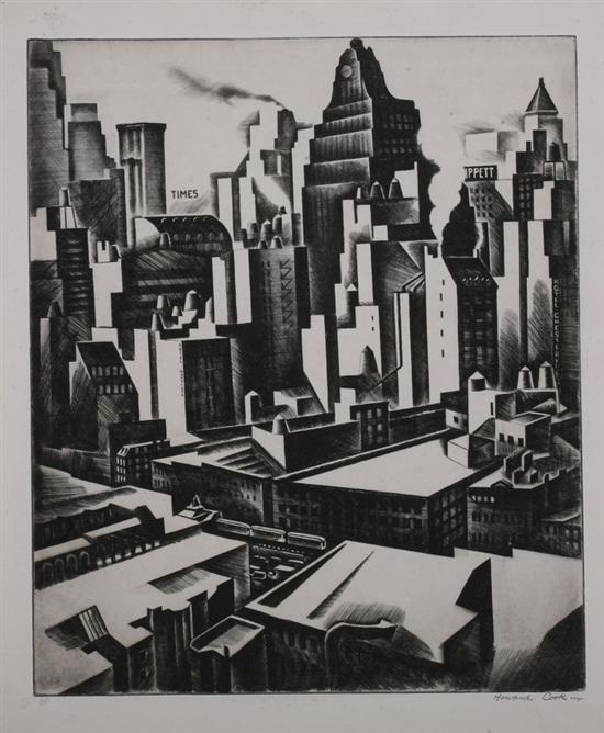 Appraisal: HOWARD COOK American - TIMES SQUARE SECTOR signed in pencil