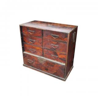 Appraisal: Antique Japanese Inlaid Chest Antique Japanese Inlaid Chest With decorated