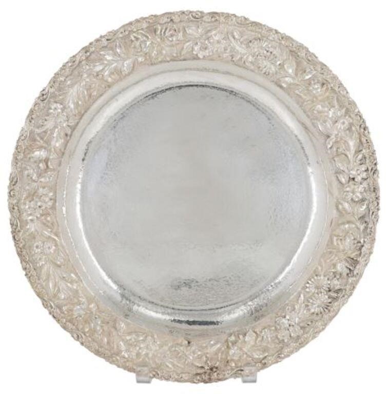 Appraisal: American sterling silver round tray Baltimore Silversmiths Manufacturing Company Schofield