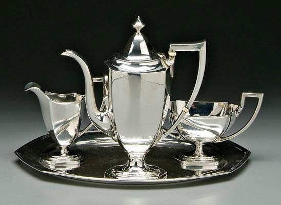 Appraisal: Three piece sterling coffee service Watson - in coffeepot with