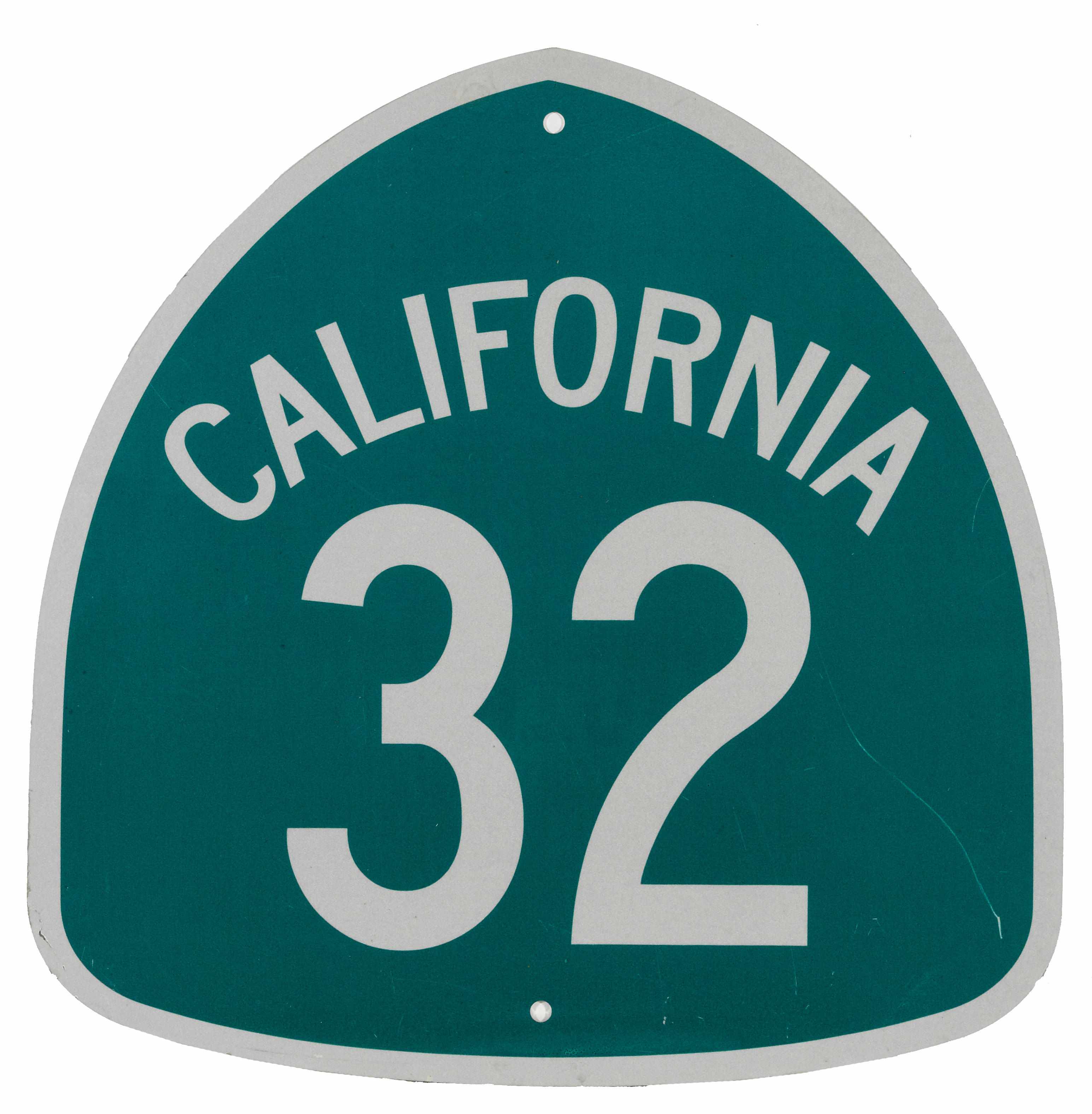 Appraisal: A California Route sign green and white aluminum reflective numbers