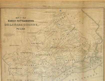 Appraisal: piece Lithographic Map Bowen Co Map of The Early Settlements