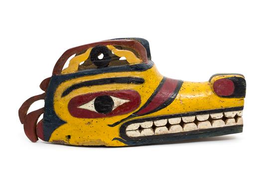 Appraisal: Sale Lot A Nuu-chah-nulth Painted Wood Mask Height x length