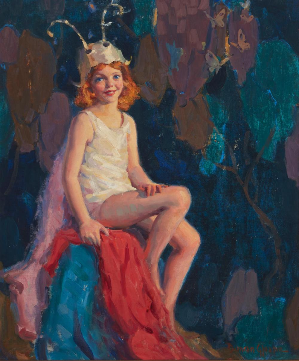 Appraisal: Joe Duncan Gleason - Glendale CA The Butterfly Costume Oil