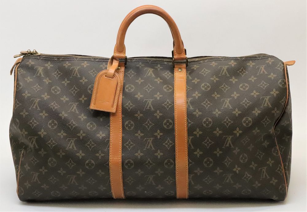 Appraisal: Louis Vuitton Keepall A vintage monogram Louis Vuitton Keepall Date