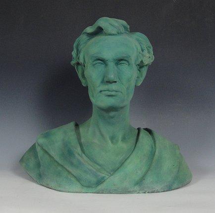 Appraisal: TH C ABE LINCOLN PLASTER BUST ''h '' w CONDITION