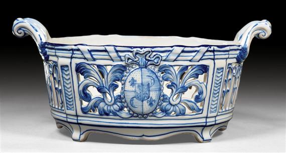 Appraisal: GALL MILE ST CLEMENT BOWL circa Blue and white fa