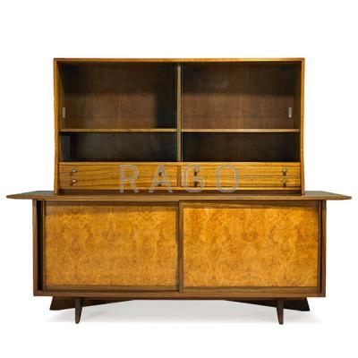 Appraisal: GEORGE NAKASHIMA - WIDDICOMB Origins cabinet with vitrine no Grand