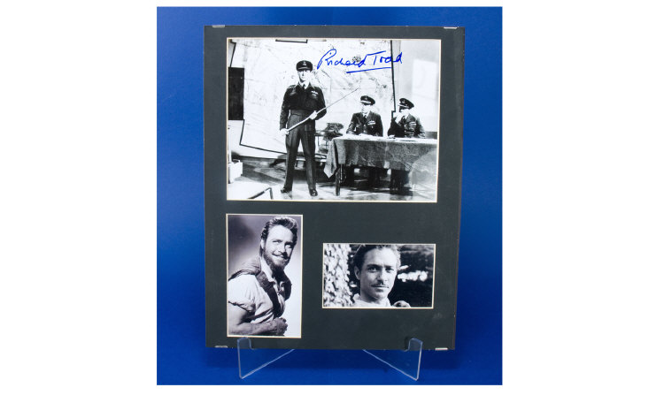 Appraisal: Richard Todd Signed Photo measuring by inches plus others