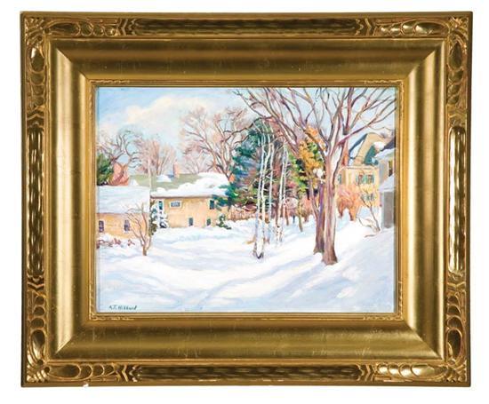 Appraisal: WINTER LANDSCAPE BY ALDRO THOMPSON HIBBARD MASSACHUSETTS VERMONT - Oil