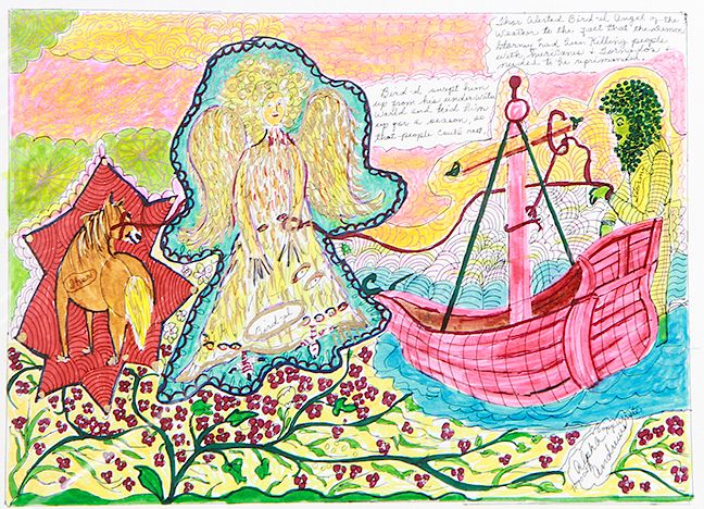 Appraisal: Outsider Art Alpha Andrews Thor Bird and Stormy Andrews Alpha