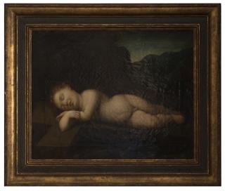 Appraisal: th Century Italian School Sleeping infant appears unsigned oil on