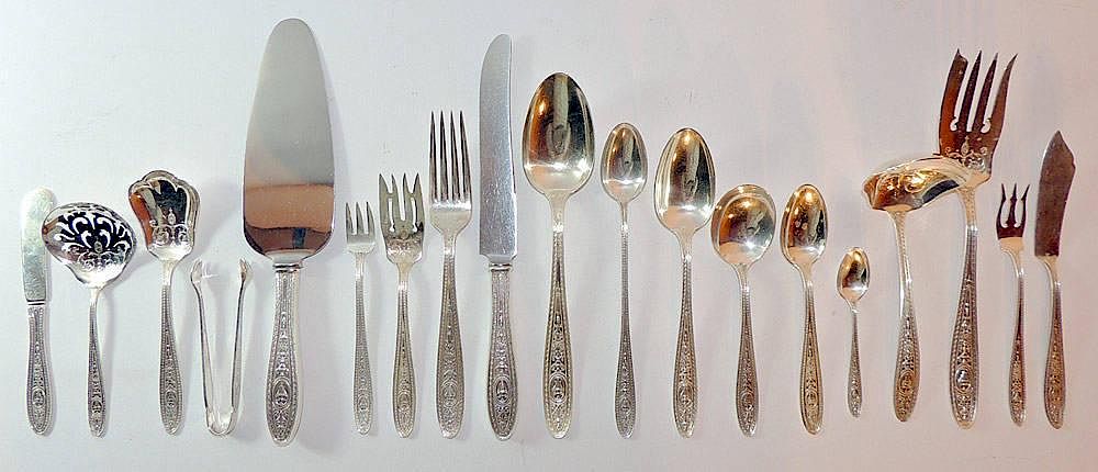 Appraisal: International Sterling Flatware Service pieces service for plus serving pieces