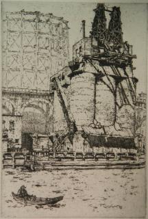 Appraisal: Henry B Shope etching Henry B Shope American - -