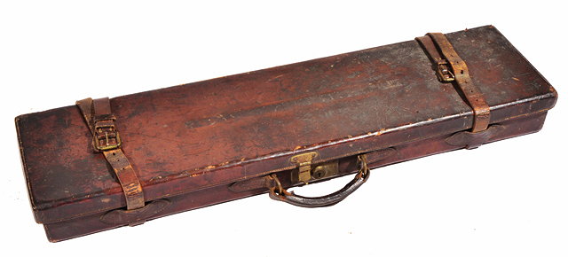 Appraisal: A STEPHEN GRANT SONS LEATHER GUN CASE with old paper