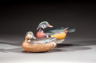 Appraisal: Wood Duck Pair by Robert Bob White b Wood Duck