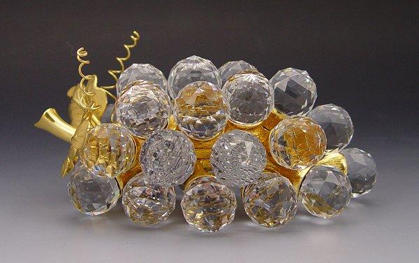 Appraisal: SWAROVSKI CRYSTAL MEDIUM BUNCH OF GRAPES Var Block logo mark