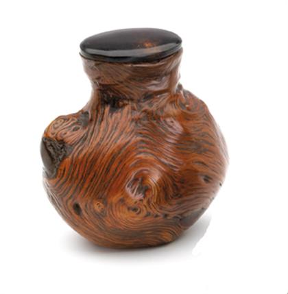 Appraisal: Fine Chinese rootwood snuff bottle th century Of typical ovoid