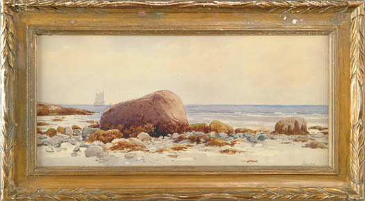 Appraisal: ALFRED THOMPSON BRICHER American - NEW ENGLAND BEACH Watercolor scene