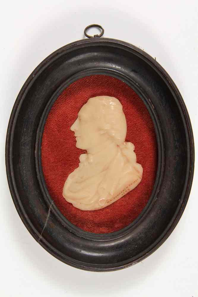 Appraisal: WAX PROFILE RELIEF PORTRAIT OF A GENTLEMAN- English signed Tassie