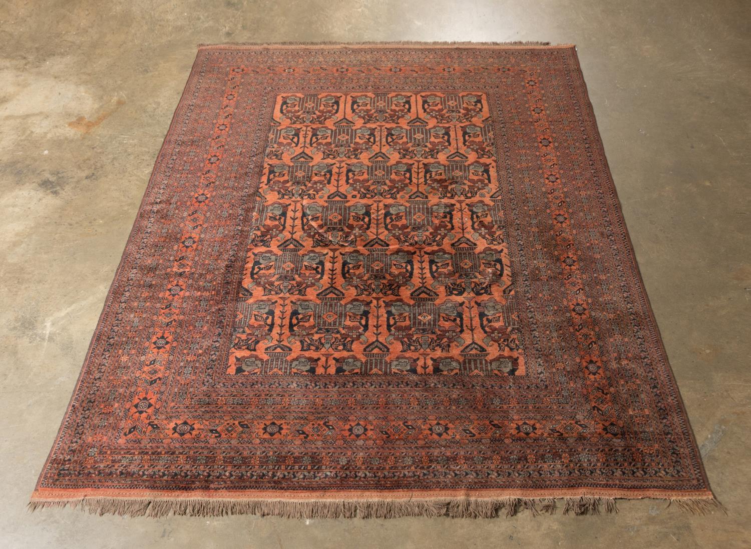 Appraisal: HAND KNOTTED WOOL ON WOOL BALUCH RUG X Hand knotted