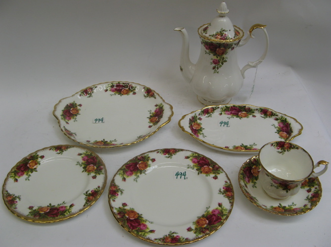 Appraisal: ENGLISH ROYAL ALBERT PORCELAIN DESSERT SET pieces in the Old