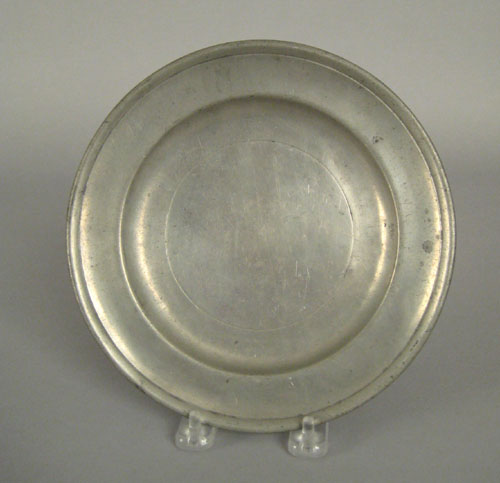 Appraisal: Philadelphia pewter Love plate late th c dia