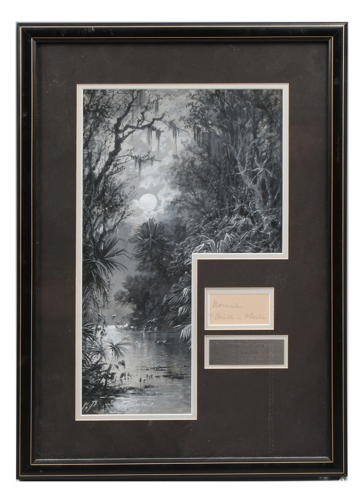 Appraisal: PERKINS Granville American - ''November Winter in Florida'' Grisaille and