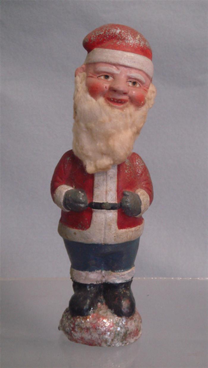 Appraisal: Santa paper mache bobblehead figure red white blue black outfit