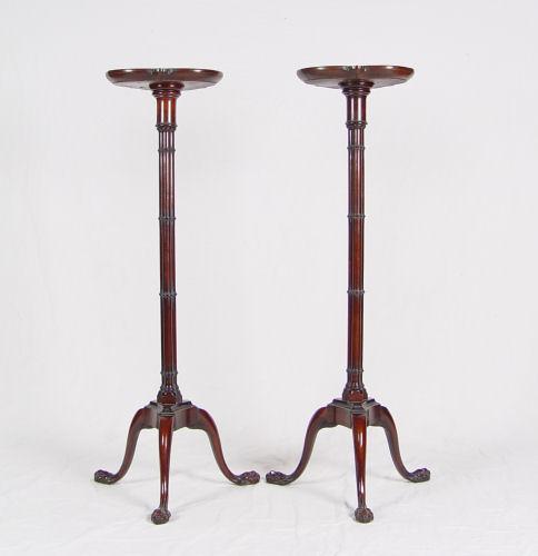 Appraisal: PAIR WEIMAN MAHOGANY FERN STANDS Weiman Heirloom Quality Furniture of