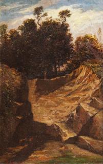 Appraisal: Painting Attributed to Gustave Courbet Attributed to Gustave Courbet French