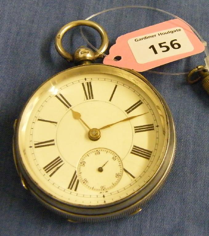 Appraisal: Silver fusee lever pocket watch hallmarked Chester movement no the