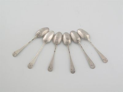 Appraisal: A rare set of six George III picture back teaspoons