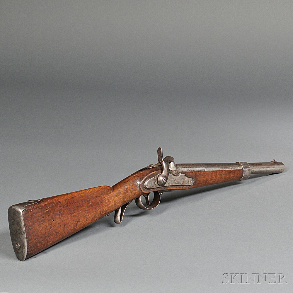 Appraisal: Austrian Cavalry Carbine c mid- th century walnut stock with